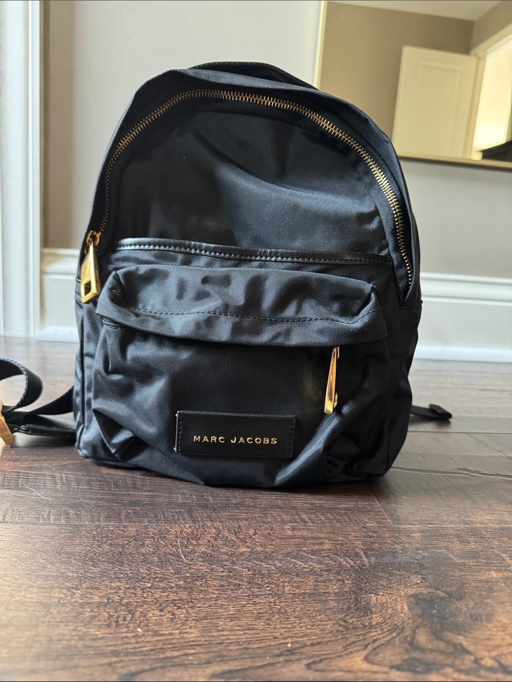 Marc Jacobs Black Nylon Mini Backpack with Gold Hardware (Like new!)